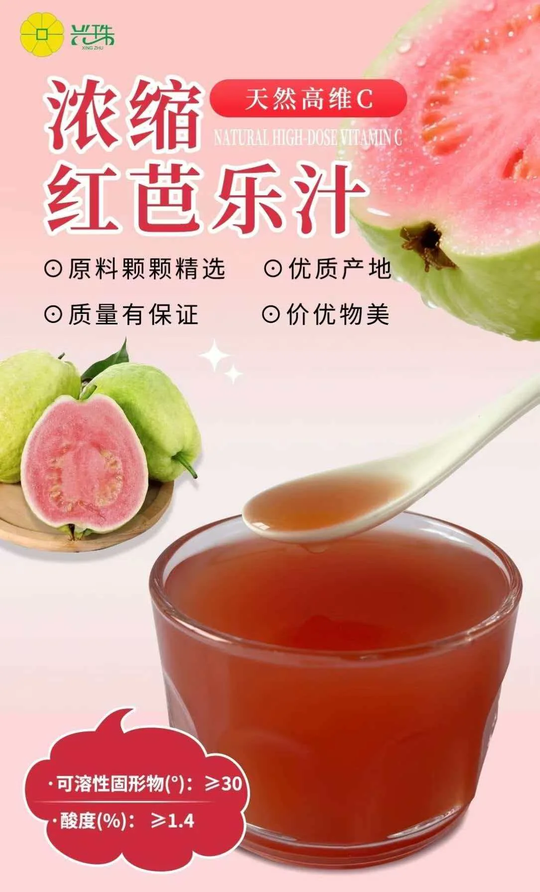 浓缩红芭乐汁